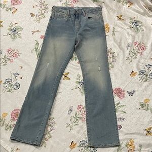 Old Navy Boys Sz 16 Light Blue Straight Jeans Built in Flex Asjustable Waist